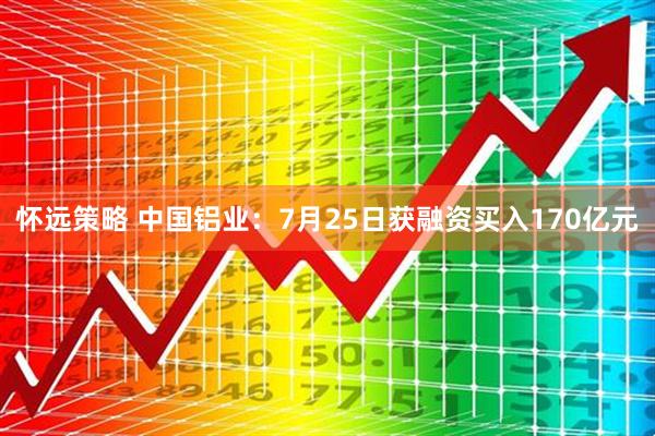 怀远策略 中国铝业：7月25日获融资买入170亿元